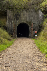 Bike Trail Tunnel - A former railroad line turned bike trail with a tunnel.