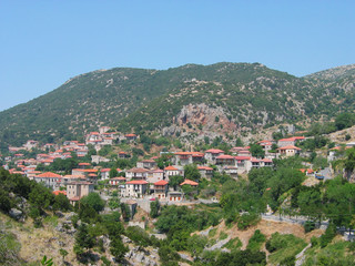 Fototapeta na wymiar Andritsaina town in Peloponnese Greece