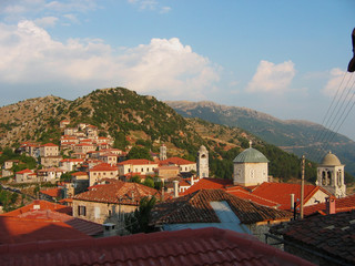 Naklejka na ściany i meble Dimitsana town in Peloponnese Greece