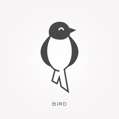 Silhouette icon bird