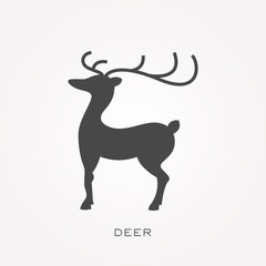 Silhouette icon deer