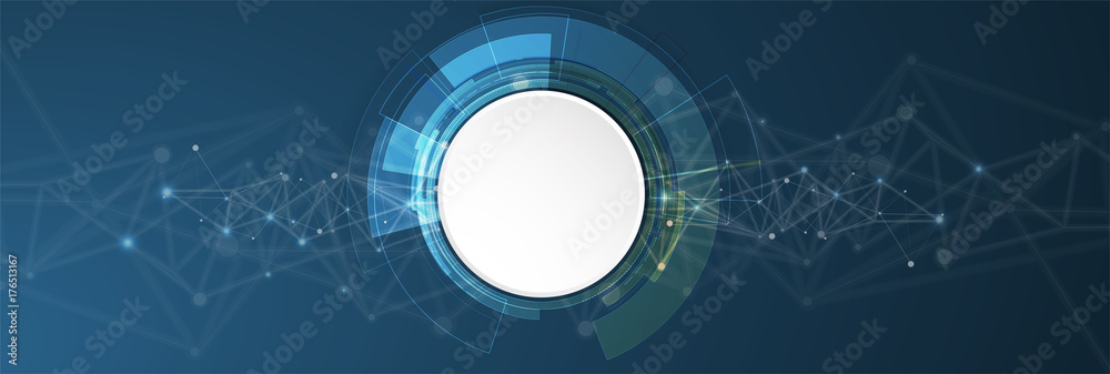Poster digital technology world. business virtual concept. vector background