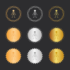  - Bronze, Silber, Gold Medaillen