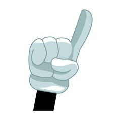 Hand glove cartoon icon vector illustration graphic design