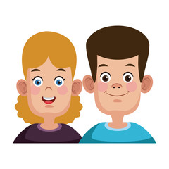 Kids friends cartoon icon vector illustration graphic design