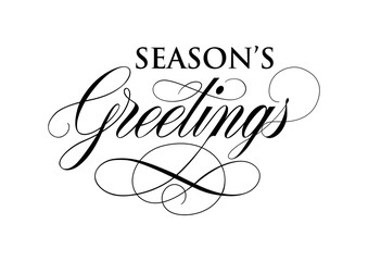 Seasons Greetings Inscription With Flourishes © RedlineVector