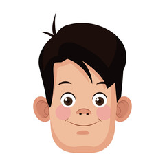 Cute boy cartoon icon vector illustration graphic design
