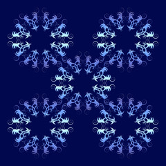 Baroque style circles iilustration.