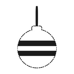 Fototapeta premium christmas balls icon over white background vector illustration