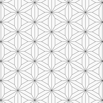 geometric vector pattern, repeating linear triangle on abstract flower.graphic clean design for fabric, event, wallpaper etc. pattern is on swatches panel.