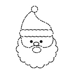 cartoon santa claus icon over white background vector illustration