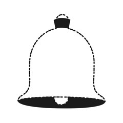 bell icon over white background vector illustration