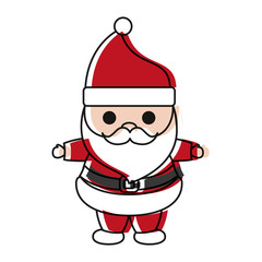 cartoon santa claus icon over white background colorful design vector illustration