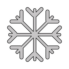 snowflake icon over white background vector illustration