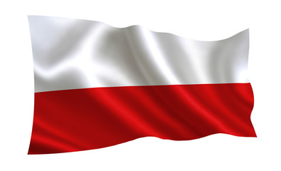 Fototapeta na wymiar Flag of Poland. A series of flags of the world. 