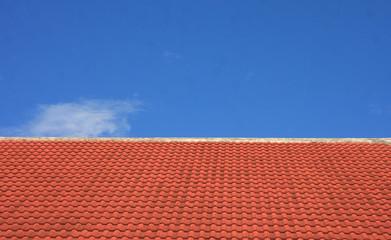 Roof tiles and blue sky.