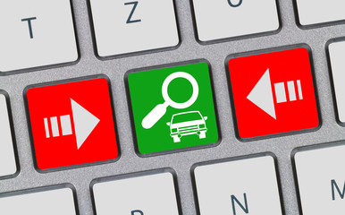 Autos online suchen / Tastatur
