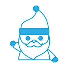 cartoon santa claus icon over white background vector illustration