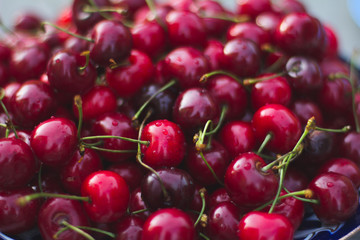 fresh red cherry