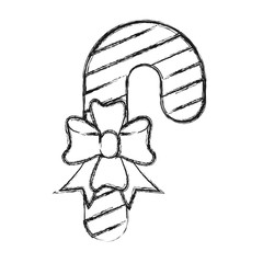 christmas stick icon over white background vector illustration