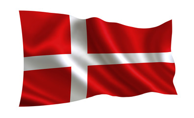 Fototapeta na wymiar Denmark flag. ( A series of flags of the world ) 