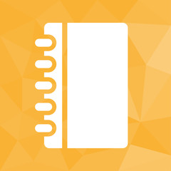 Notizblock - Icon mit geometrischem Hintergrund gelb