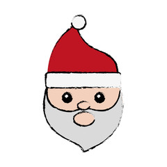 cartoon santa claus icon over white background colorful design vector illustration