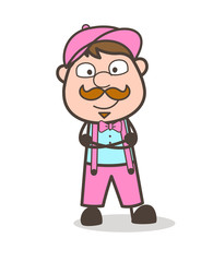 Happy Adult Seller Person Expression Vector