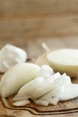 Fresh raw white onion