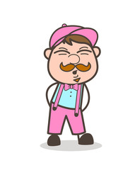 Obraz premium Funny Man Feeling Pain Vector Graphic Concept
