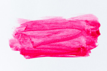 Pink brush stroke and texture. Underline and border. Watercolor abstract texture