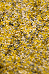 decorative shell texture, yellow fractions