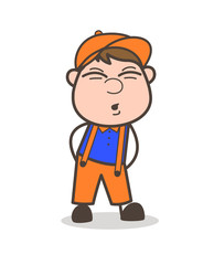 Young Worker Getting Pain in Body