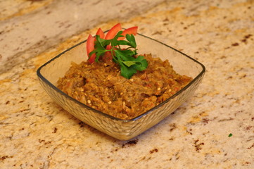 Eggplant Baingan Bharta - Indian Appetizer
