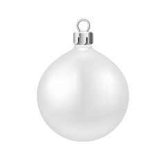White round transparent Christmas ball.