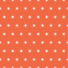 Materiał do szycia sun pattern white on orange background