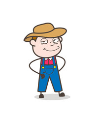 Cunning Cartoon Farmer Character