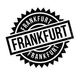 Frankfurt rubber stamp. Grunge design with dust scratches. Effects can be easily removed for a clean, crisp look. Color is easily changed.