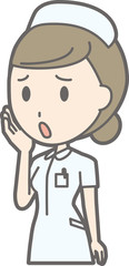 Illustrations worn by female nurses wearing white coats