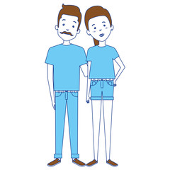 lovers couple avatars character