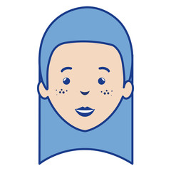 beautiful woman head avatar character