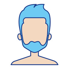 Obraz na płótnie Canvas young man shirtless avatar character