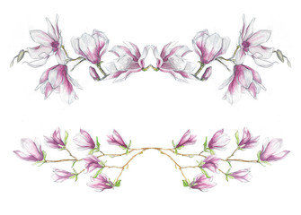 aquarele birthday blooming bouquet card colorful design elements fashion frame leaf nature paper pink spring watercolour