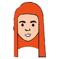 beautiful woman head avatar character