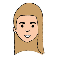 beautiful woman head avatar character