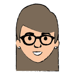 Fototapeta premium beautiful woman head avatar character