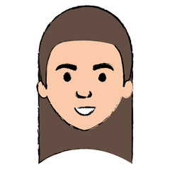 beautiful woman head avatar character