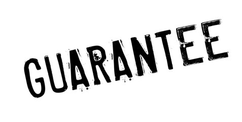 Guarantee rubber stamp. Grunge design with dust scratches. Effects can be easily removed for a clean, crisp look. Color is easily changed.