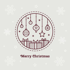 Merry Christmas. Vector illustration.