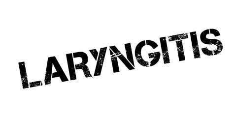 Laryngitis rubber stamp. Grunge design with dust scratches. Effects can be easily removed for a clean, crisp look. Color is easily changed.